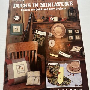 Ducks in Miniature by Leisure Arts #384 | Vintage Cross Stitch Pattern | Cottagecore | Pattern Only