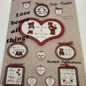 Love Bears All Things by Dale Burdett | Vintage Cottagecore Cross Stitch Pattern | Grandmacore | Pattern Only