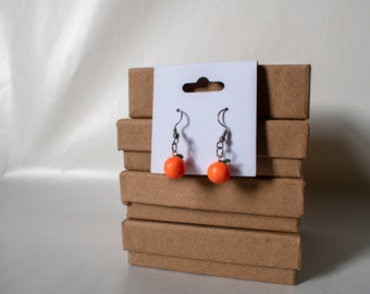 Mini Orange Earrings