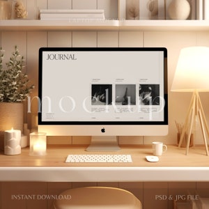 imac-mockup | datormockup | direktnedladdning | modern bohemisk stil | photoshop och jpg-fil