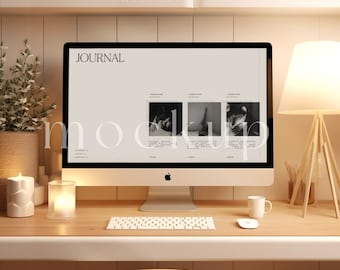 imac mockup | computer mockup | instant download | modern boho | photoshop & jpg file