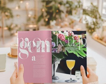 open magazine mockup | magazine mockup | minimalist | modern | professional | aesthetic | photoshop file | PSD file