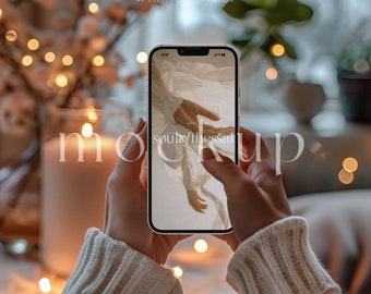 iphone mockup | phone mockup | instant download | modern boho | photoshop & jpg file | for content creator | for marketing | brand identity