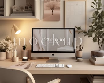 imac mockup | computer mockup | canva link | photoshop & jpg file | instant download | content creator | marketing | professional