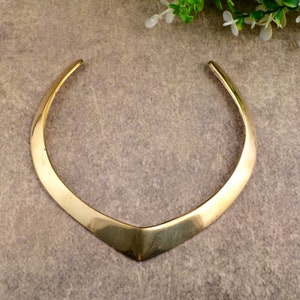 Plain Flexible  Brass Choker, Unique Brass Choker, Brass Cuff Necklace, Collar Necklace, Boho Choker, Ethnic Brass Choker, Gift For Her,
