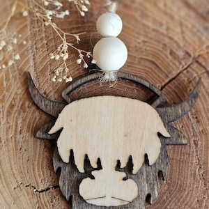 Highland Cow Car Hanger Purse Charm