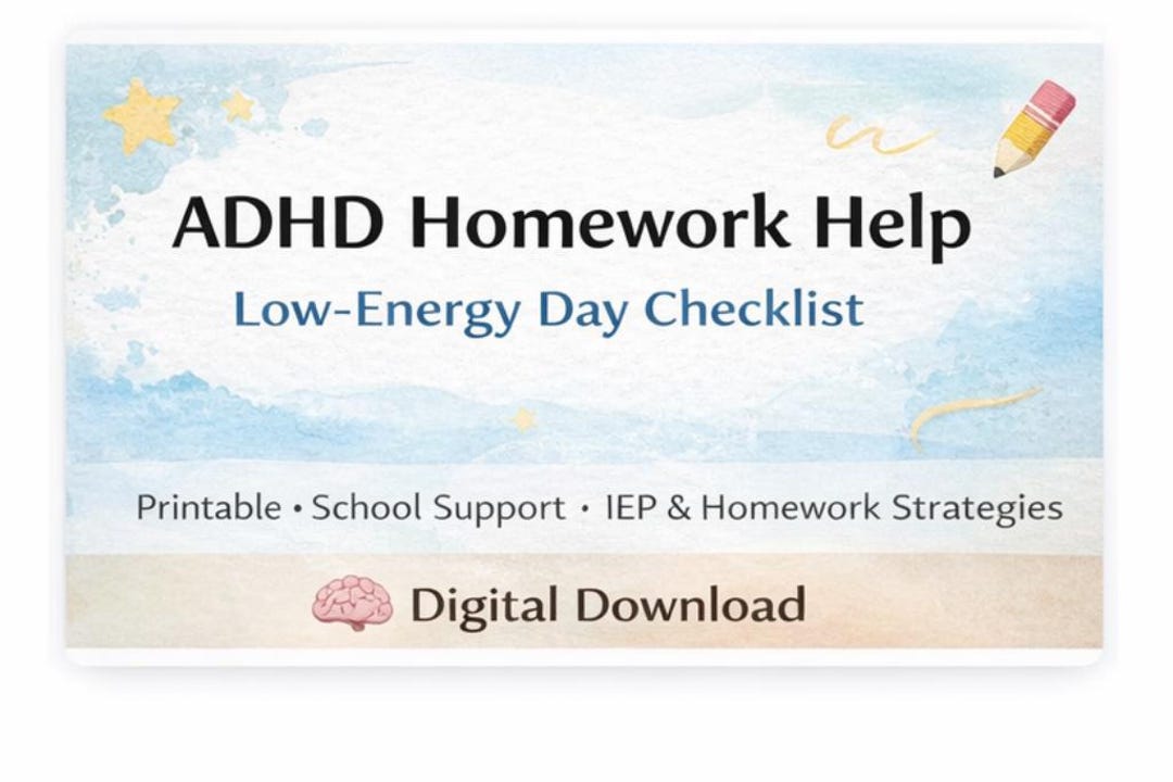 Help Check List Poor ADHD Homework Help Checklist, After School Meltdown Support, Executive ...