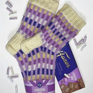 Knitted socks Lontoon Rae from Novita Fazer kit