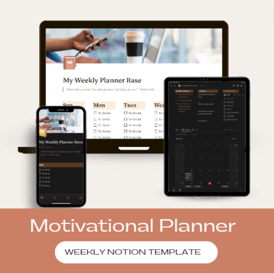 Weekly Notion Template Dashboard, Personal Editable Inspirational Life Weekly Notion Template Dashboard, Personal Editable Inspirational Life