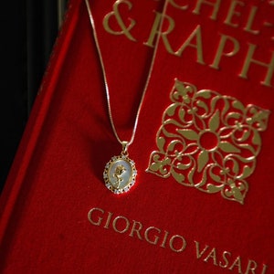 Belle Inspired Book Lover Rose Necklace