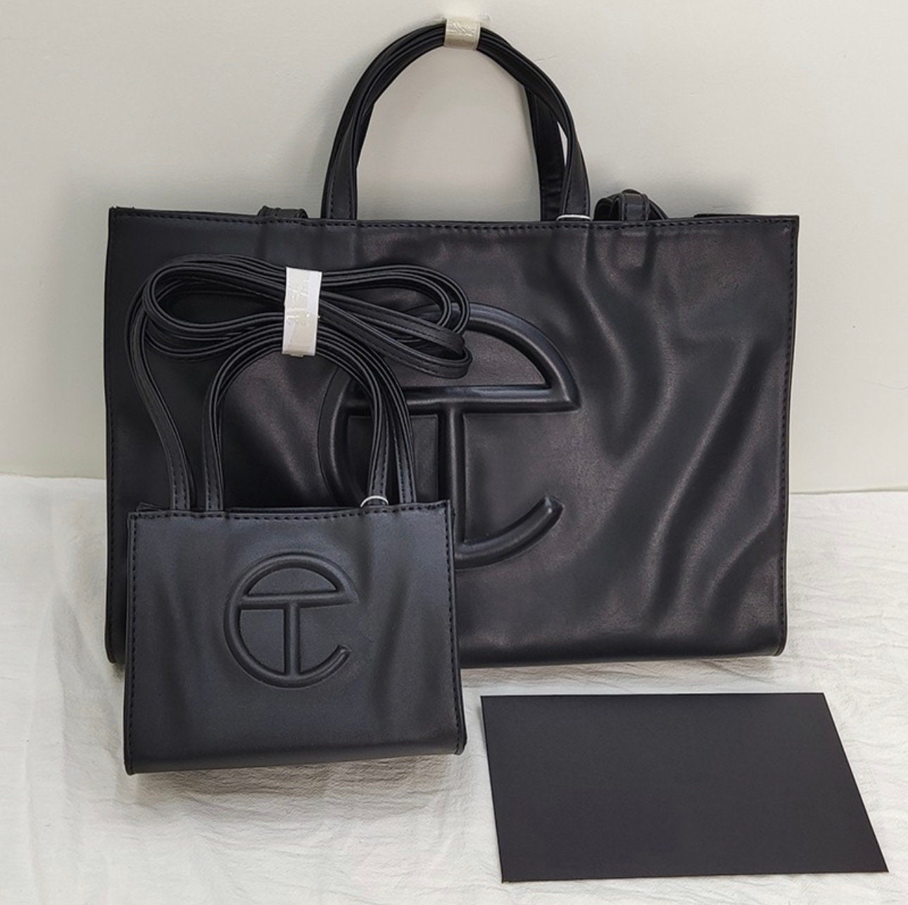 Black Telfar Inspired Tote Bag 2 Sizes Available Iconic Etsy
