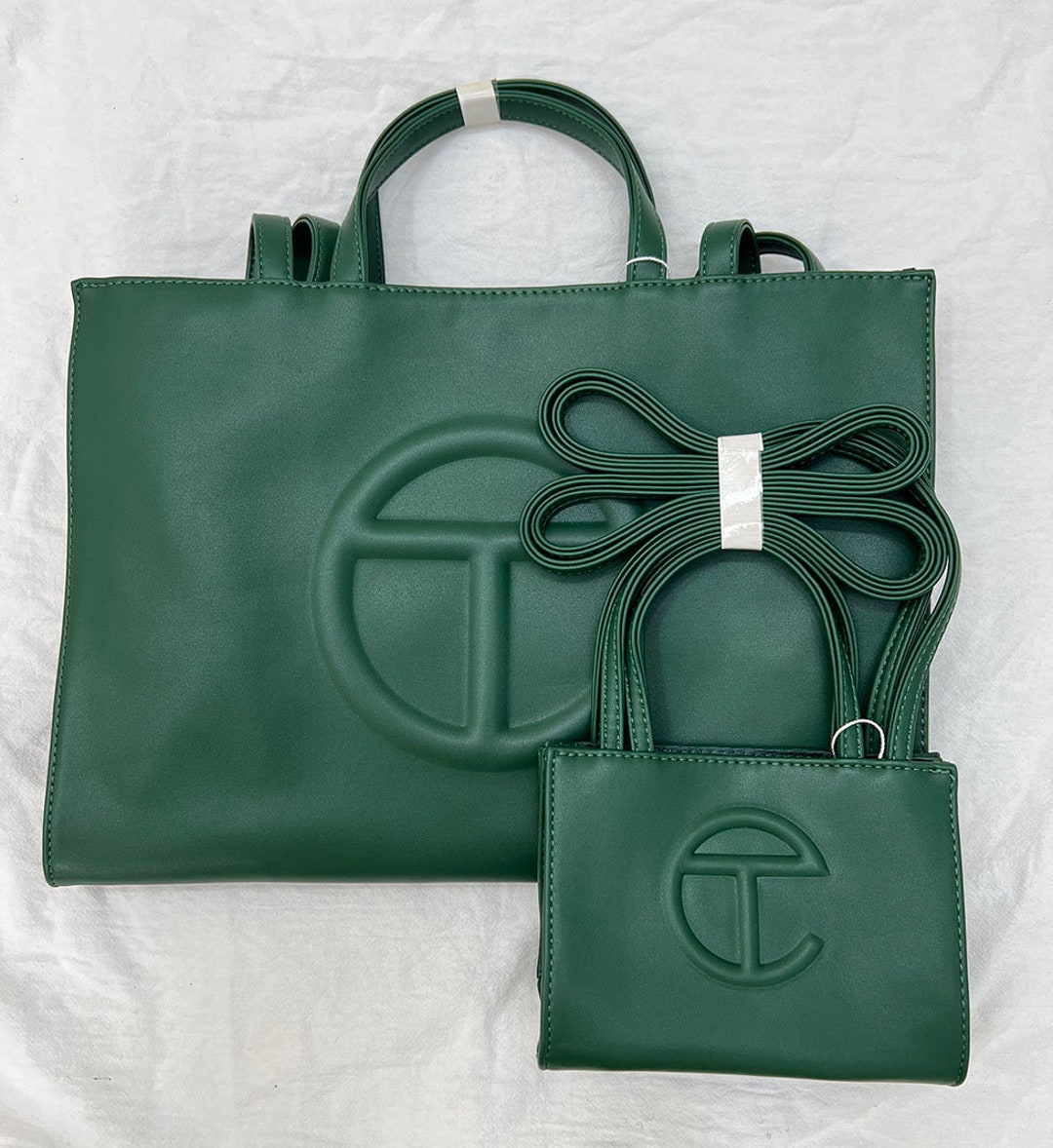Dark Olive Telfar Inspired Tote Bag Green 2 Sizes Available Etsy UK