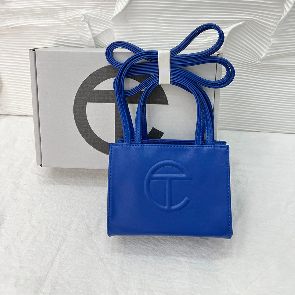 Blue Telfar Inspired Tote Bag 2 Sizes Available Iconic Blue Etsy