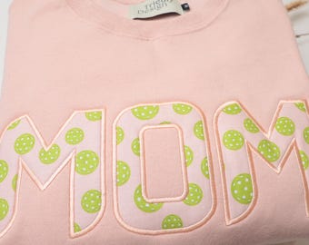 Sudadera personalizada para mamás aficionadas al pickleball / Aplicación de tela patchwork