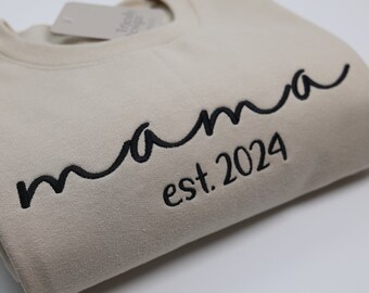 Customizable Mama Embroidered Sweatshirt and Hoodies