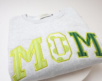 Sudadera con aplique de mamá de pickleball / Sudadera de tela patchwork