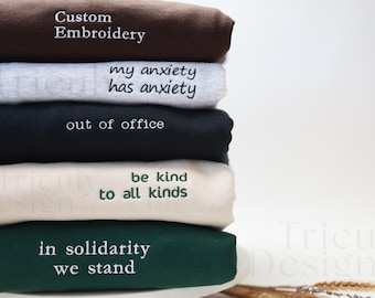 Sudadera bordada personalizada con tu propio texto, regalo personalizado - Sudaderas y sudaderas unisex