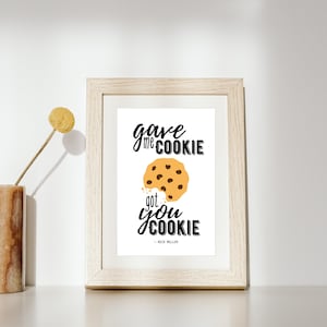 New Girl wall art | Nick Miller quotes | Give me cookie, got you cookie quote