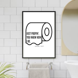 The Office wall art | Michael Scott quotes | bathroom wall art | funny bathroom quotes