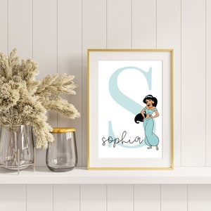 Disney Princess Personalized Name DIGITAL Print | Disney wall art | Princess bedroom art | Personalized name prints | Disney princess prints