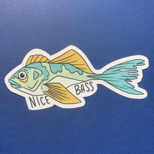 Schöner Bass - Vinyl Wasserdichter Aufkleber