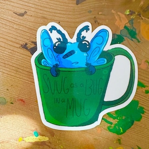Snug as a Bug in a Mug - Vinyl Waterproof Sticker