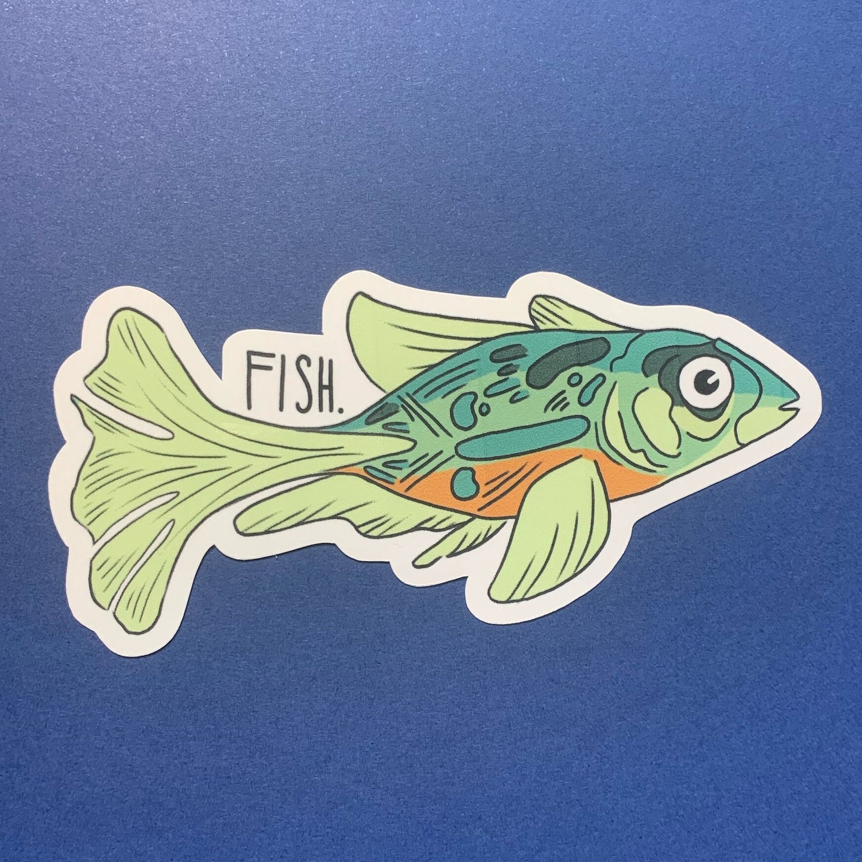 Hoverfish Sticker FISH. - Vinyl Waterproof Sticker - Etsy