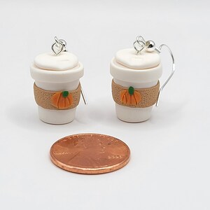 Pumpkin spice latte earrings