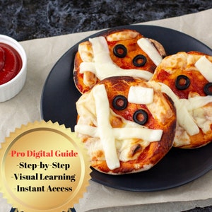Mini Pizza Recipe PDF – Homemade Organic Pizza Guide, Digital Download, Easy Dough Recipe