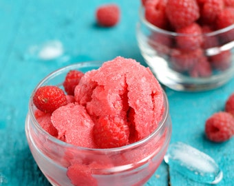 Homemade Raspberry Sorbet Recipe - Step-by-Step PDF Guide, Delicious Dessert Recipe, Instant Download - Great Gift for Food Lovers