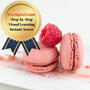Raspberry Macaroons Recipe - Instant Pdf Download, Homemade Recipe, Delicate French Treats!