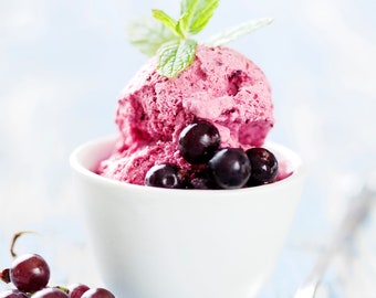 Handmade Blackcurrant Sorbet Recipe - Easy-to-Follow PDF, Instant Download - Unique Gift for Cooking Enthusiasts