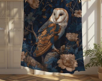 Owl Velveteen Plush Blanket: Dark Cottagecore Throw