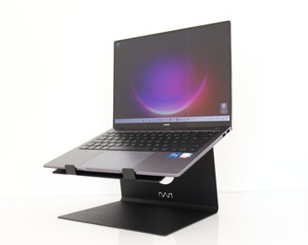 Hansdo Laptop Stand – Laptop Riser – Laptop Regal – Laptop Lifter – Notebook Ständer – Metall – Schwarz – SLS1BL