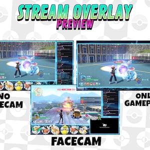 Pokémon Legends Z-A Stream Overlay | Superposition Personnalisable pour Twitch (Téléchargement Numérique)