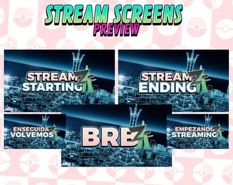 Pokémon Legends Z-A Twitch Stream Screens | Themed Overlay (Digital Download)