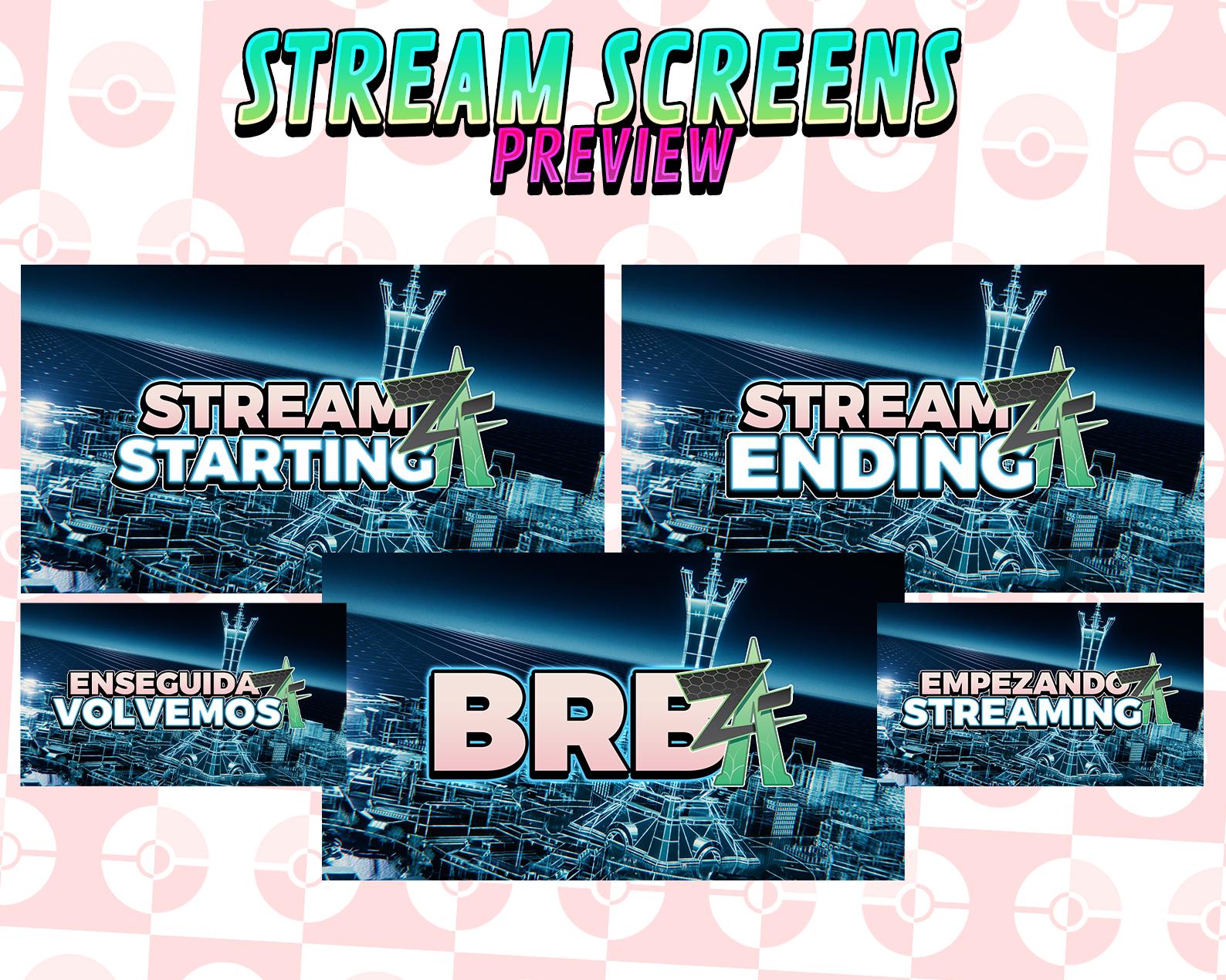 Pokémon Legends Z-A | Twitch Screens | 3 Versions || Pantallas De