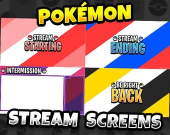 Pokemon Stream Screens (Pokeball themed)