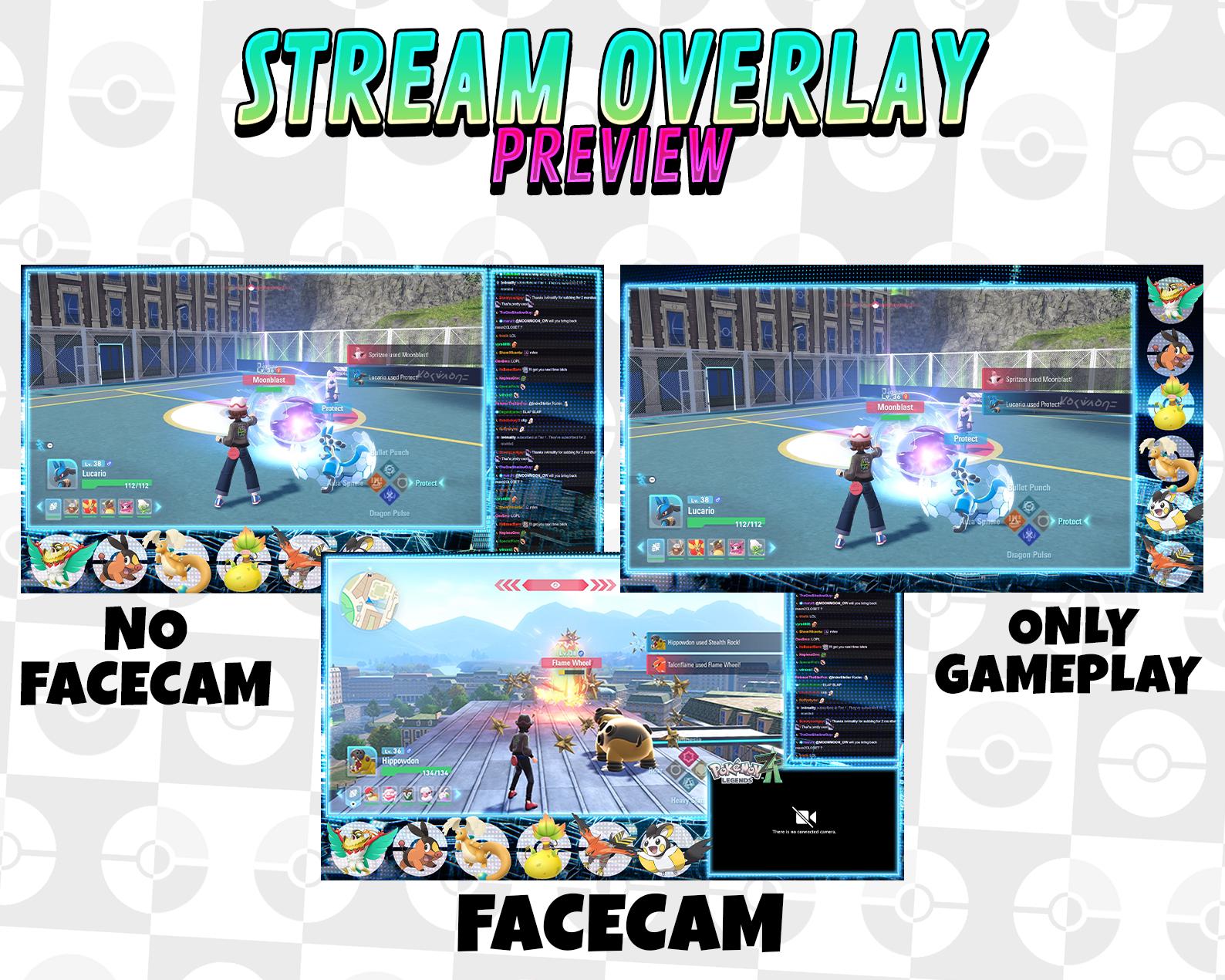 Pokémon Legends Z-A Stream Overlay | Customizable Twitch Overlay