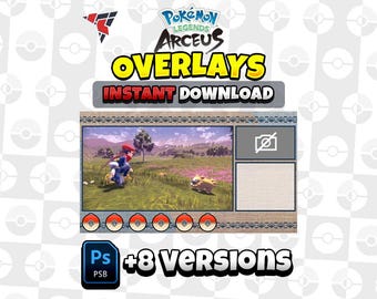 Pokémon Legends Arceus Stream Overlay Pack | OBS Twitch YouTube Overlay