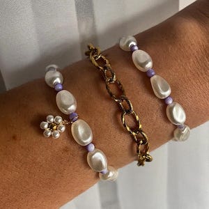 Lemon bracelet, pearl bracelet, charm bracelet, personalized bracelet, fruit bracelet, gift for her, valentine&#39;s day gift