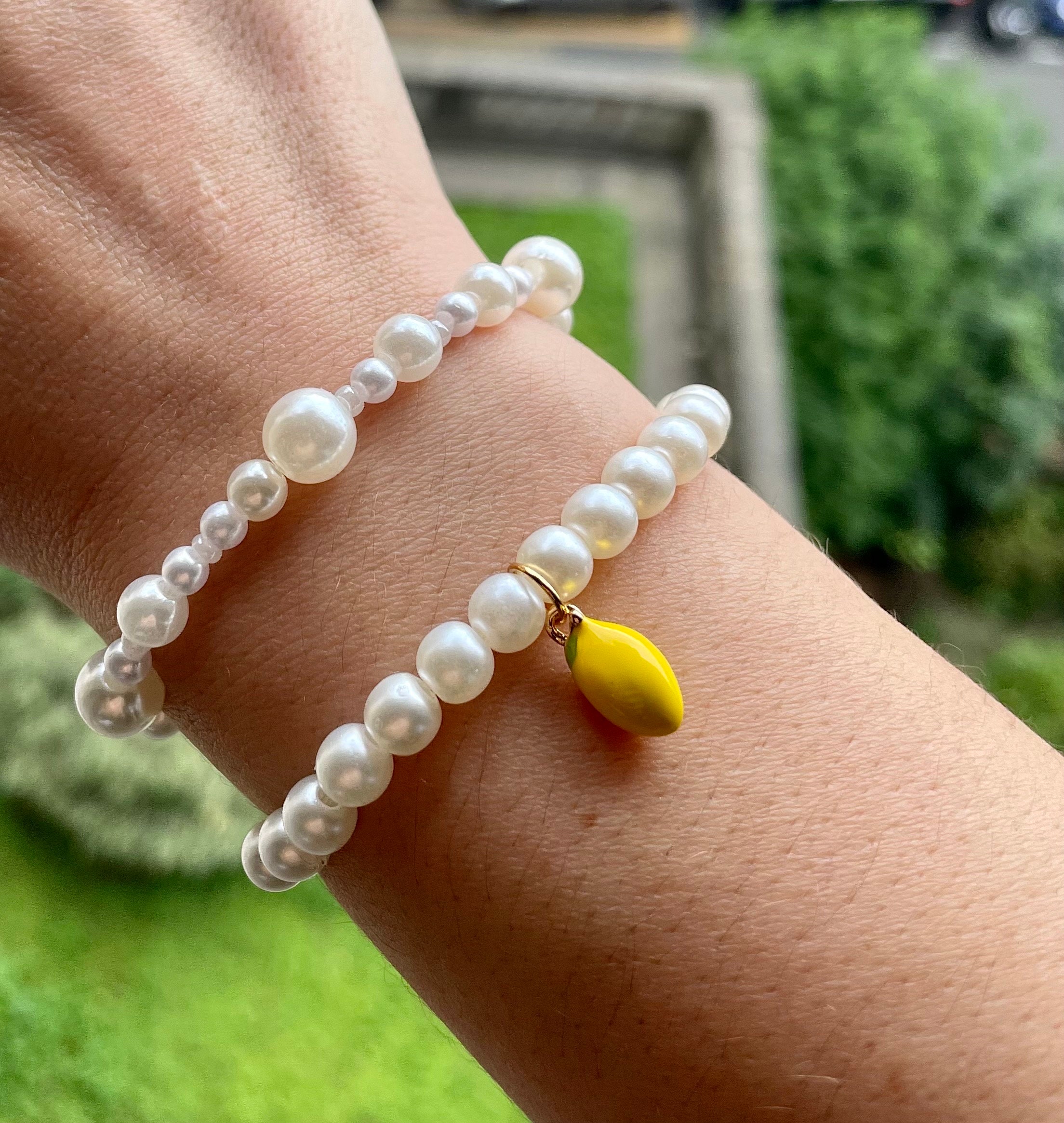 Lemon Pearl Bracelet - Etsy