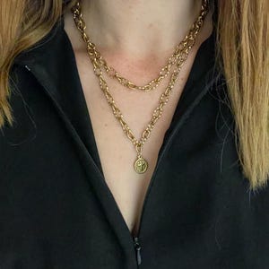 Religious necklace, cross necklace, stainless steel necklace, pendant necklace, boho necklace, gift for her, Christmas gift