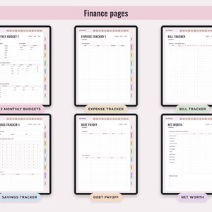 Printable Life Planner, Undated US Letter and Digital PDF, Goals, Budget, Health, Home Pages image 5