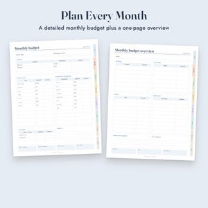 Budget Planner Printable, Bi-Weekly Paycheck Planner, Expense Tracker, Savings Tracker, Bill Calendar, Letter A4 image 4