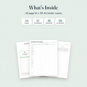 Cash Envelope Printable Kit, Fold and Glue Envelopes, A6 Budget Binder Inserts, Sinking Funds image 2