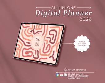 All-in-One Digital Planner 2026, 2027, Digital Planner, Digital Journal, Digital Goodnotes Template, Weekly, Daily Planner, Notability
