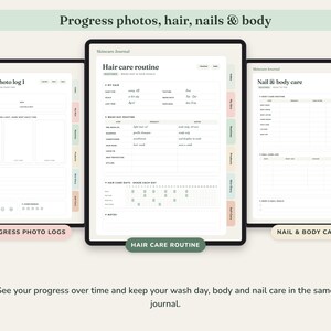 Skincare Journal Printable, Self Care Planner, Routine Tracker, Skin Diary, Product Inventory, Digital Undated image 8