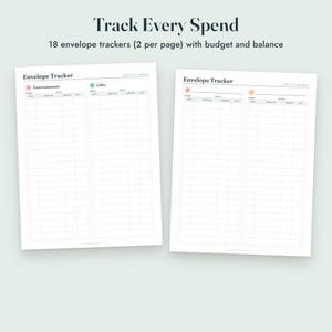 Cash Envelope Printable Kit, Fold and Glue Envelopes, A6 Budget Binder Inserts, Sinking Funds image 6
