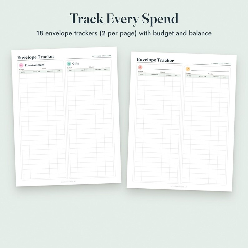 Cash Envelope Printable Kit, Fold and Glue Envelopes, A6 Budget Binder Inserts, Sinking Funds image 6